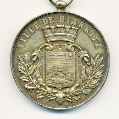 Ville de Biarritz, medaille argent/silver medal