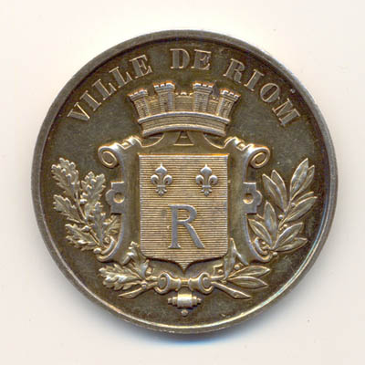 Ville de Riom, medaille argent/silver medal